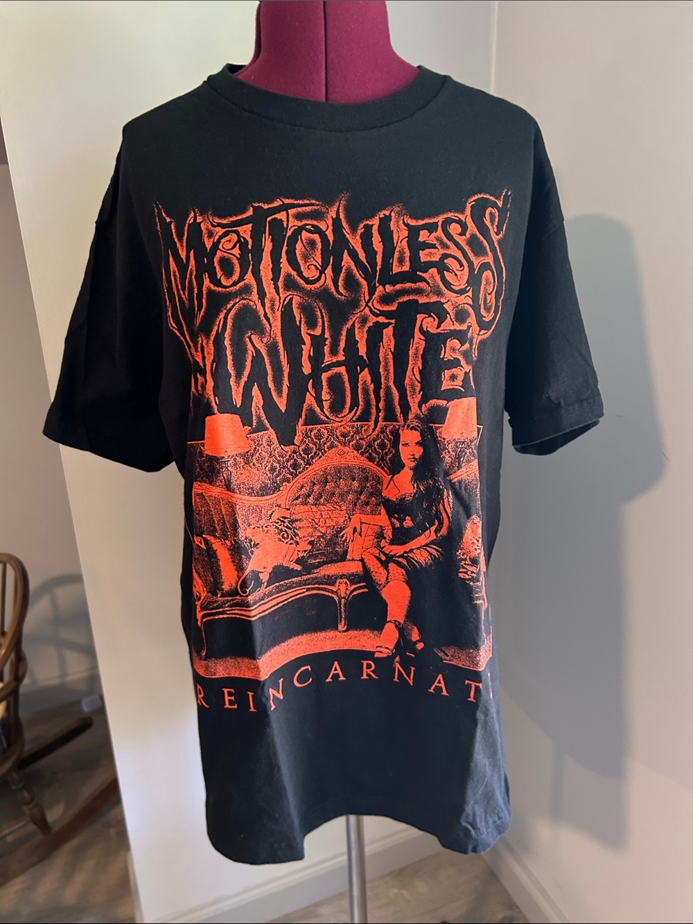 Women's Black Short Sleeve Tee - Reincarnate Graphic